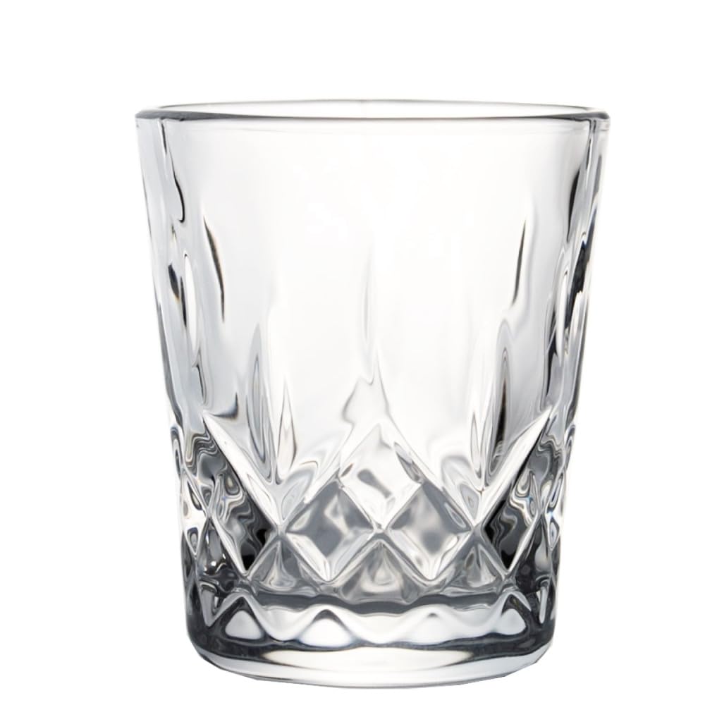 B Brilliant Heavy Base Crystal Shot Glass Set – Ashford Etched Cordial Glasses – Clear 1.5 oz Tequila Glasses