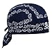 Produktbild FakeFace Kopftuch für Damen Herren Bandana Cap Hut Sport Kopfbedeckung Piratenmütze Hip Hop Cap Stirnband aus atmungsaktive Baumwolle(Dunkelblau)