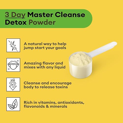 Miniatura 3 de Grass Root Naturals Master Cleanse Detox Powder - Limonada Detox Suplemento a base de plantas de 3 días con limón, jarabe de arce y dieta de cayena,