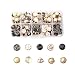 Chris.W 100Pcs Round Pearl Resin Buttons with Shank for Crafting Sewing Scarpbooking Scarf and Clothes, 10 Designs, Storage Box Included(Mixed Color)