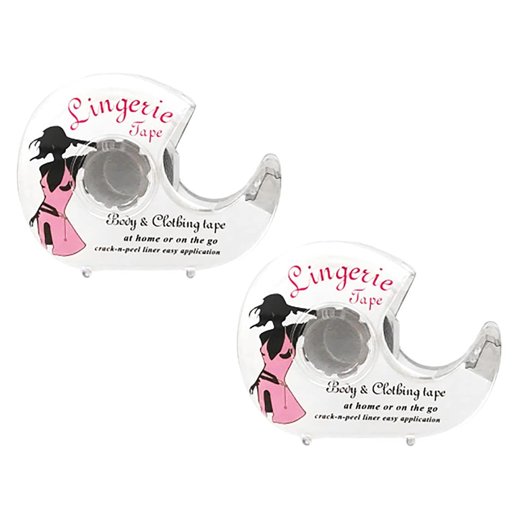 Rosemarie & Jubalee Women's Double Sided Clear Fabric Adhesive Clothing Tape with Dispenser (3)