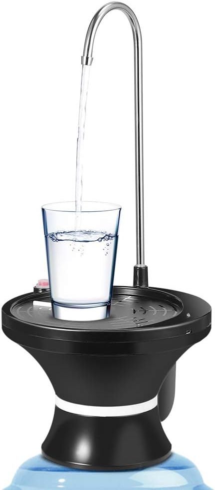 Tanice Water Bottle Pump Automatic Electric Drinking Water Pump for 1-5 Gallon Water Jug USB Rechargeable BPA-Free Water Bottle Dispenser Portable for Home Kitchen Office Camping