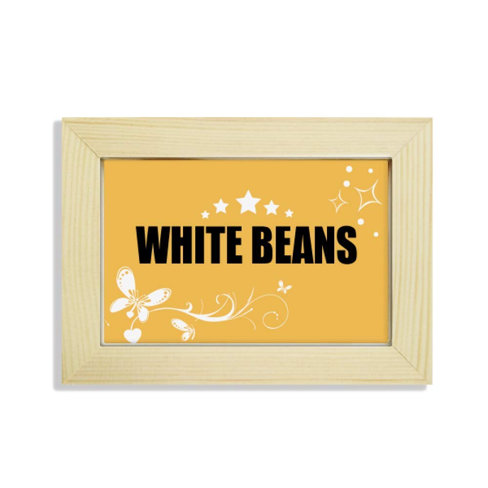 Decoración de escritorio con pintura de alubias blancas y flores