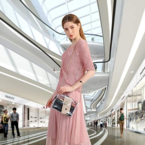 Image of MOETYANG Transparent Clutch Clear Purse Crossbody Shoulder Bags Stadium Approved Bags
