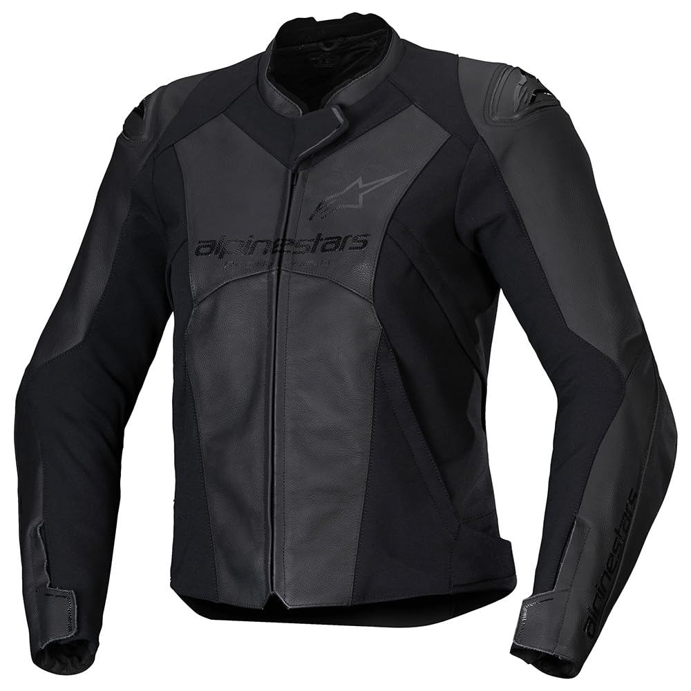 Alpinestars Stella Faster V3 Womens Leather Jackets (8, Black/Black)