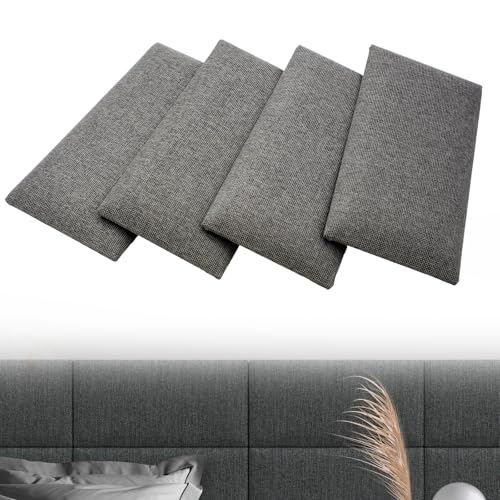 CeyKvo Polsterpaneele 4er Set, rechteckige Deko-Wandpaneele, als...