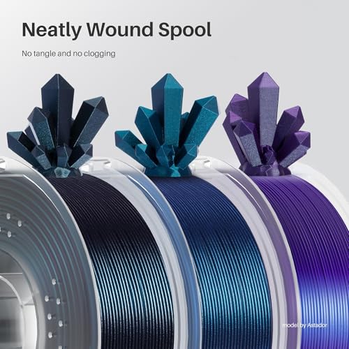 Image of ELEGOO PLA Filament 1.75mm Galaxy Black 1KG, Shiny 3D Printer Dimensional Accuracy + /- 0.02mm, 1kg Spool (2.2lbs) for Most FDM 3D Printers