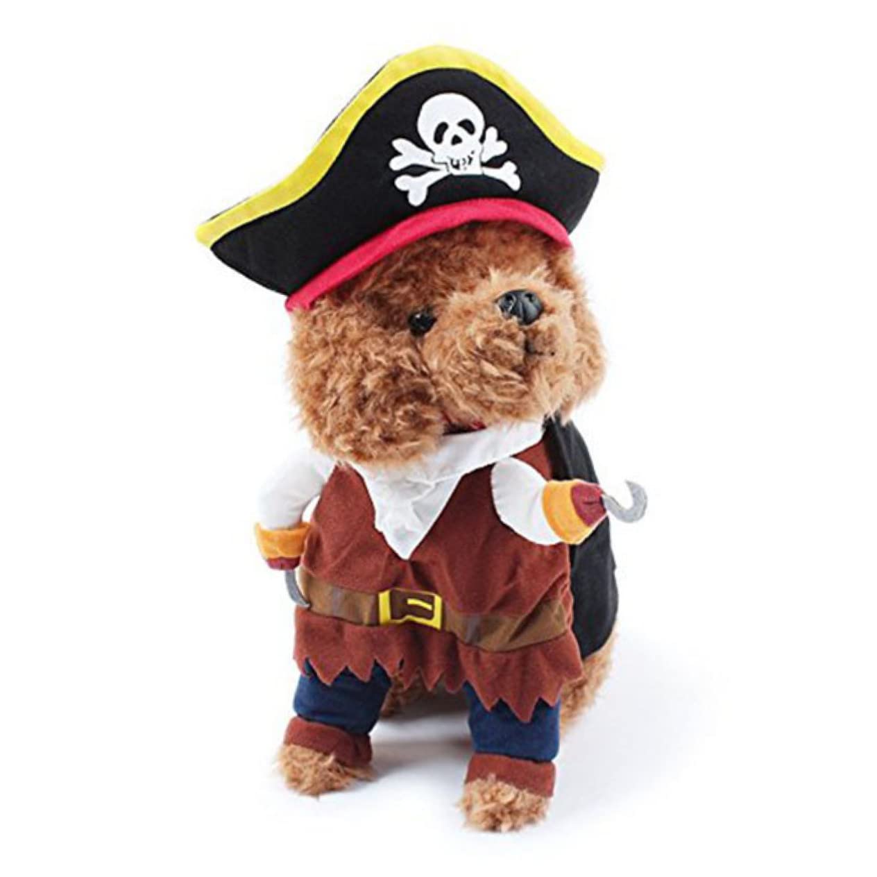 POPETPOP 3piezas Disfraz De Pirata para Mascotas Traje De Ropa para Perros y Gatos para Fiestas y Eventos Incluye Sombrero para Halloween y Ocasiones Especiales
