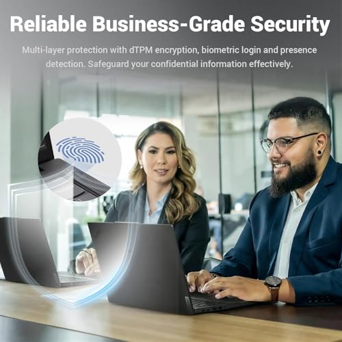 Image of Lenovo ThinkPad T14 Business AI Laptop, 14 inch FHD+ Touchscreen, Intel Core Ultra 5 225U, 16GB DDR5, 512GB SSD, Fingerprint, Backlit Keyboard, 5MP Webcam, Wi-Fi 6E, HDMI, Windows 11 Pro, w /Hub Bundle