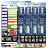 AhfuLife Fußball Spielplan 2026 Poster für WM Deko - Fussball Planer Wiederverwendbar - Enthält 48 Mannschaften Gruppen Knockout und Finale alle Ergebnisse der Spiele (A2 - Gerollt)