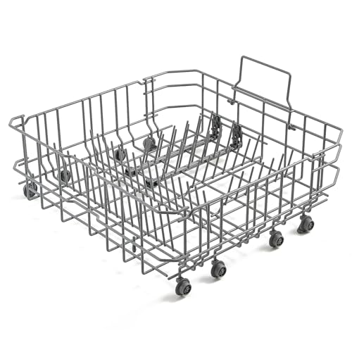 Upgraded 20007189 20000533 Dishwasher Lower Rack Replacement Parts for Bosch Dishwasher Rack 300 500 800 Series Dishrack SHP865ZD5N SHE68T55UC Bosch Thermador Dishwasher Bottom Rack Basket