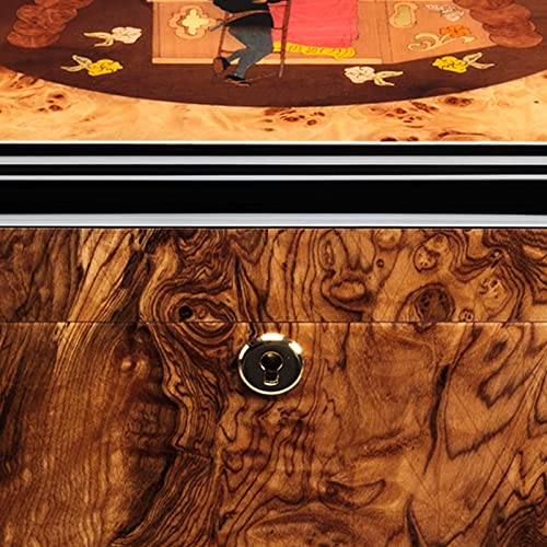 QHYTL Cigar Humidors Personalized, Handmade Cedar Wood Cigar Box Humidifier, Durable Airtight with Humidifier Hygrometer Cigar Cutter Divider Tray, Great Gift for Father, Holds 25-50 Cigar - Image 5