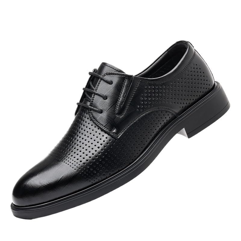 Italian Leather Shoes for Men Lace Up Office Business Dress Loafers Breathable