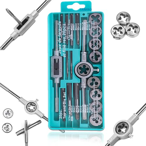 タップダイスセット タップセットYANHAO 高硬度操作簡単 ネジ穴修復ツール 自動車修理ネジ ネジ穴 補修 (20)