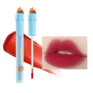 COLORKEY Capybara Airy Lip Lacquer, Matte Velvet Lipstick, Non-Sticky Long-Lasting, Waterproof Low Saturation Foggy Finish R666