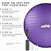 EDIFIT, Gymnastikball, 55, 65 und 75, Pezziball, Einschließlich Inflator, Pilates Ball, Sitzball, Pilates, Yoga Ball, Gymnastik (65cm, Violett)