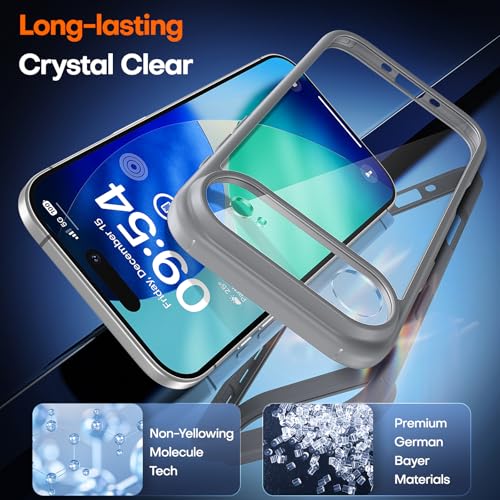 Image of TAURI for iPhone Air Case, with Screen Protector, Grey