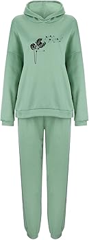 ミントグリーン フード付き セットアップ 上下 Amazon | #01ミントグリーン春秋 2点セットアップ ジャージ レディース
