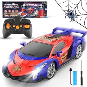 Coche Teledirigido para Niños 3 4 5 6 7 8 9 10 Años, 1:18 Coche RC Drift Car Spider Juguetes 2.4GHz Coche Radiocontrol Recargable con Luces, Juego Niños Niñas 3-12 Años Regalo Cumpleaños Navidad