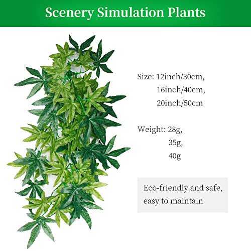 Image of 50cm /20in Aquarium Decorations Plants Artificial Fake Plastic Water Grass Plants for Fish Tank Aquarium Decor Artificial Hanging Plants