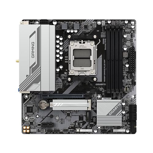 Image of GIGABYTE B650M GAMING PLUS WIFI AMD AM5 mATX Motherboard, Support Ryzen 9000 /8000 /7000 Series, DDR5, 5+2+2 Power Phase, 2x M.2, PCIe 4.0, USB-C 3.2 Gen 1, WIFI6E, 2.5GbE, EZ-Latch, Q-Flash, RGB Fusion