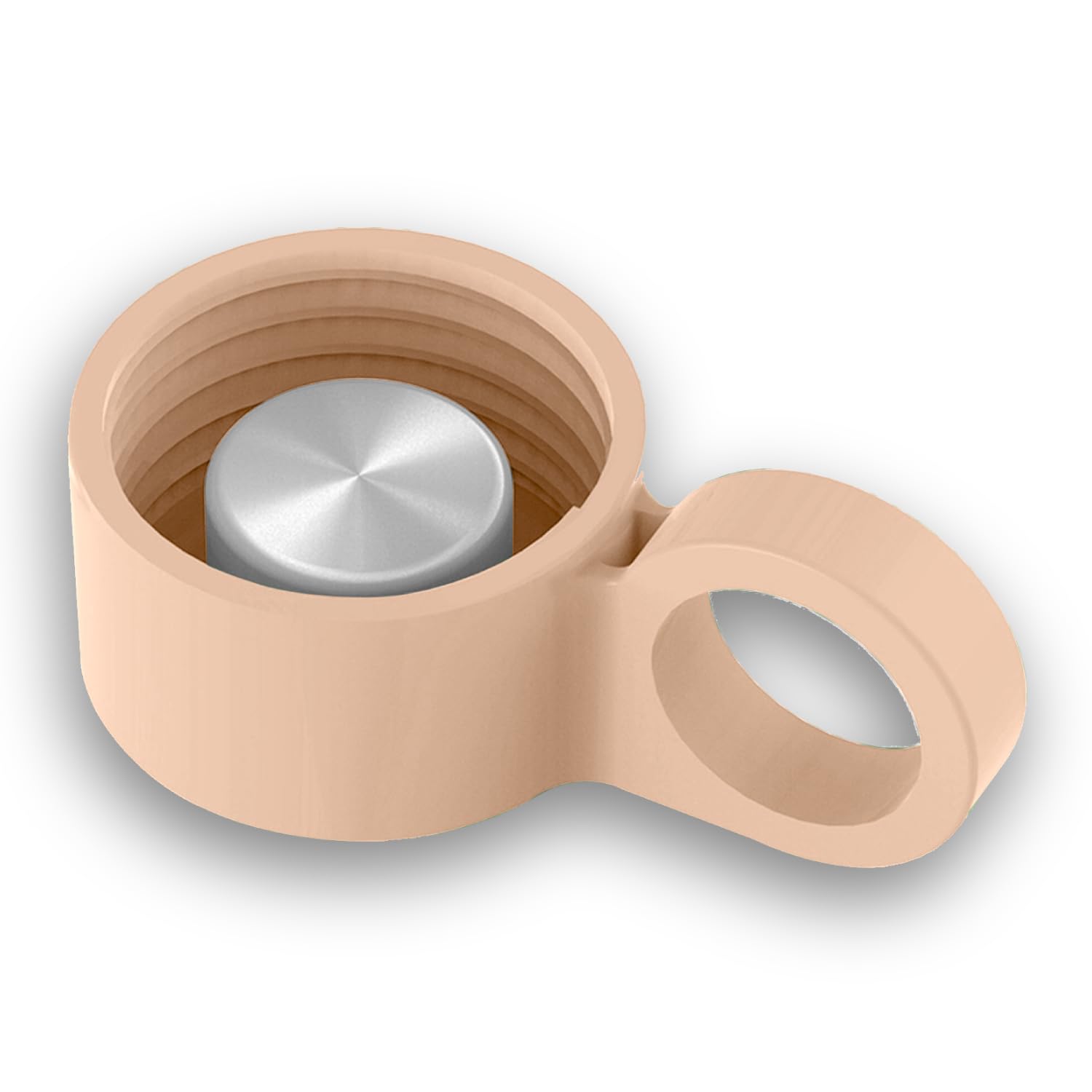 purifyou Replacement Cap for 40, 32, 22, 12 oz Reusable Glass Water Bottle with Time & Volume Markings, Non-Slip Silicone Sleeve, Stainless Steel Lid