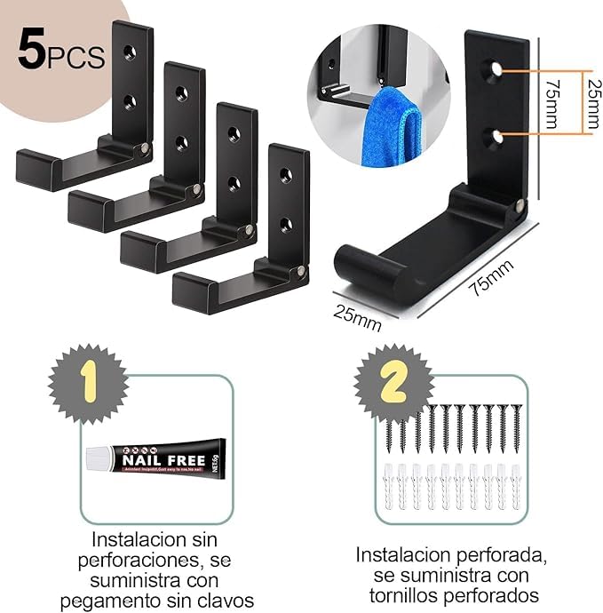 La mejor selección de Ganchos para colgadores los más recomendados. 27 Imagen adicional