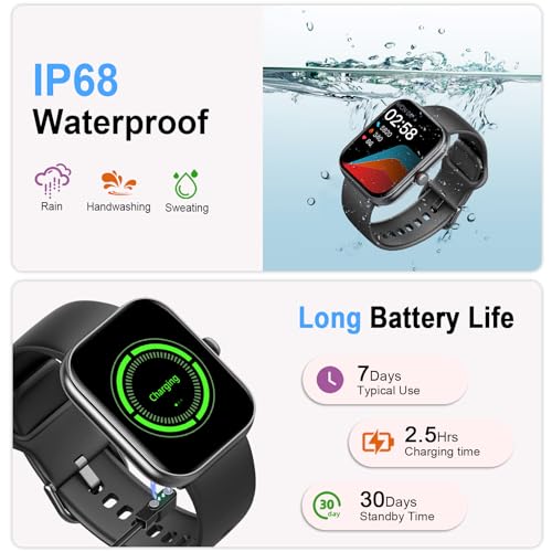 Image of Smart Watch for Women Men, Alexa Built-in, Smartwatch for iPhone & Android Bluetooth Call, 1.91 inch HD Fitness Tracker with Heart Rate /SpO2 /Sleep Monitor, IP68 Waterproof, Fitness Watch 100+ Sports Modes