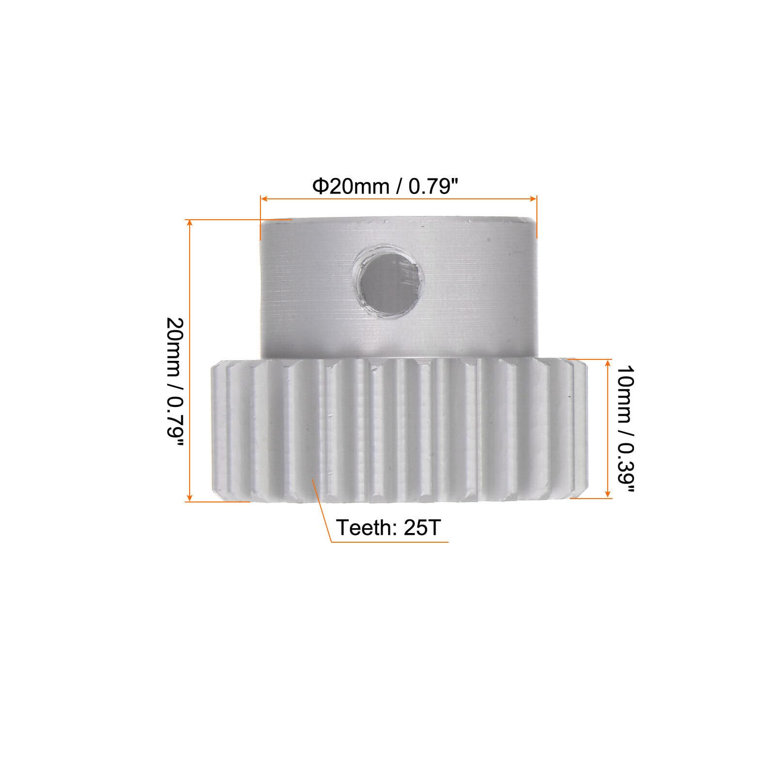 Tool Parts and Accessories Step Spur Gear 10mm Inner Hole Pinion Gear 25T Mod 1 Aluminum Alloy Motor Gear (#CN-140824-14790)