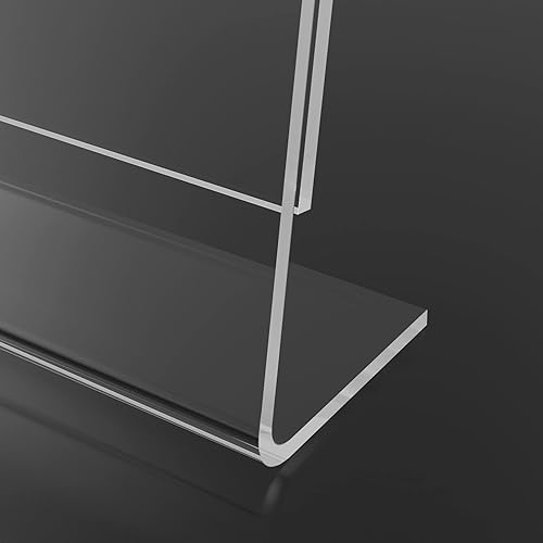 Miniatura 5 de Soporte de letrero acrílico de 8.5 x 11 pulgadas, soporte de escritorio inclinado para letrero acrílico y soporte de plástico en forma de L para