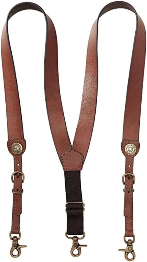 Men's Shot Shell Leather Suspender