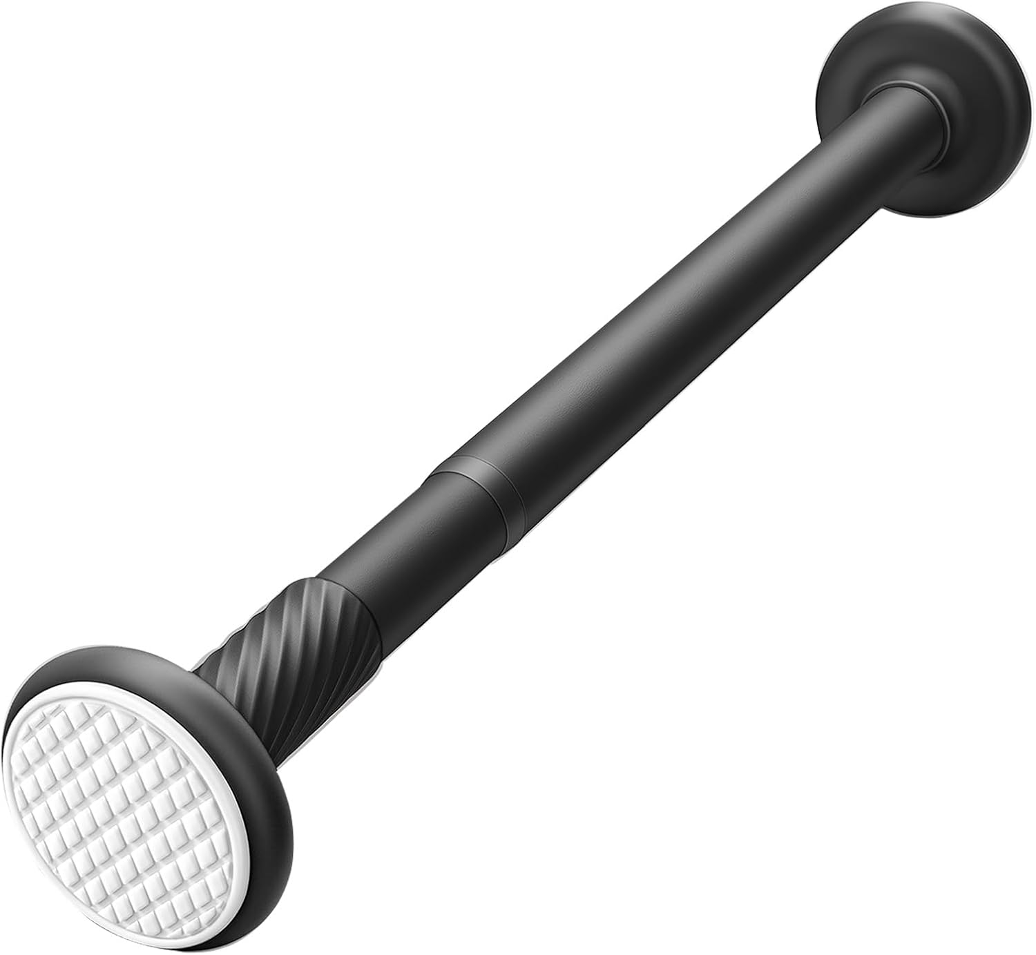 Shower Curtain Rod 28-192 inch Adjustable Tension Curtain Rod No Drilling Telescoping Rod, Diameter 1inch, for Bathroom Windows Closet Rods, No Rust(Black,420-490cm(166-192in))