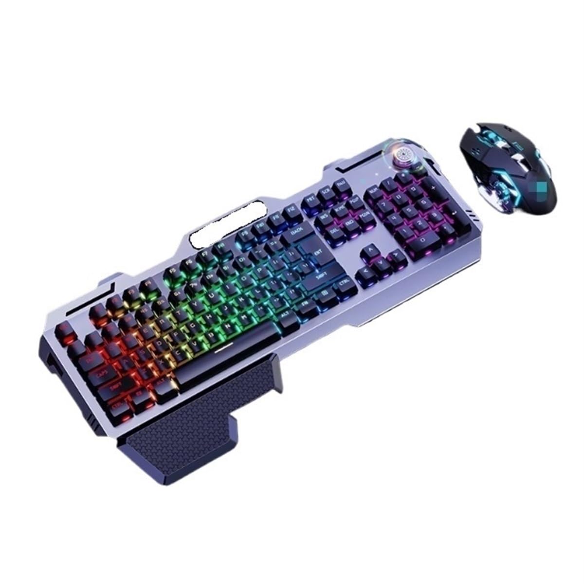 Klawiatura i Mysz do Gier, Klawiatura I Mysz USB Zestaw Z Klawiaturą I Myszą Bezprzewodowa Klawiatura I Mysz Wodoszczelna Klawiatura i Mysz(Black)