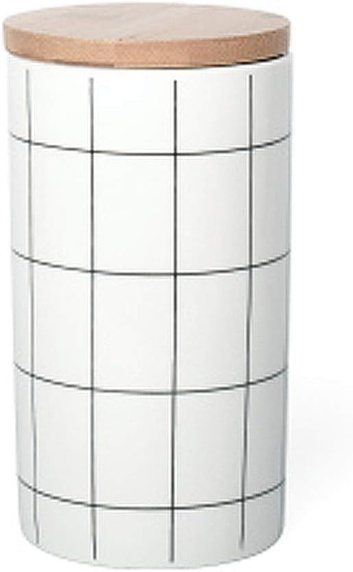 FIDEMM ふた付き食品保存容器気密性Bpaフリー大型セラミック陶器シリアルコンテナーキャニスタークッキージャーキッチンパントリー