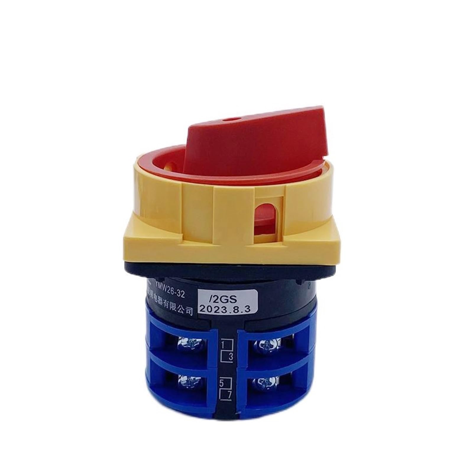 JGNAYRKJQI LW26GS-32/04-2 Rotary Cam Switch 2 Position ON-Off Padlock 690V 32A Poles Changeover Switches Silver Contact YMW26