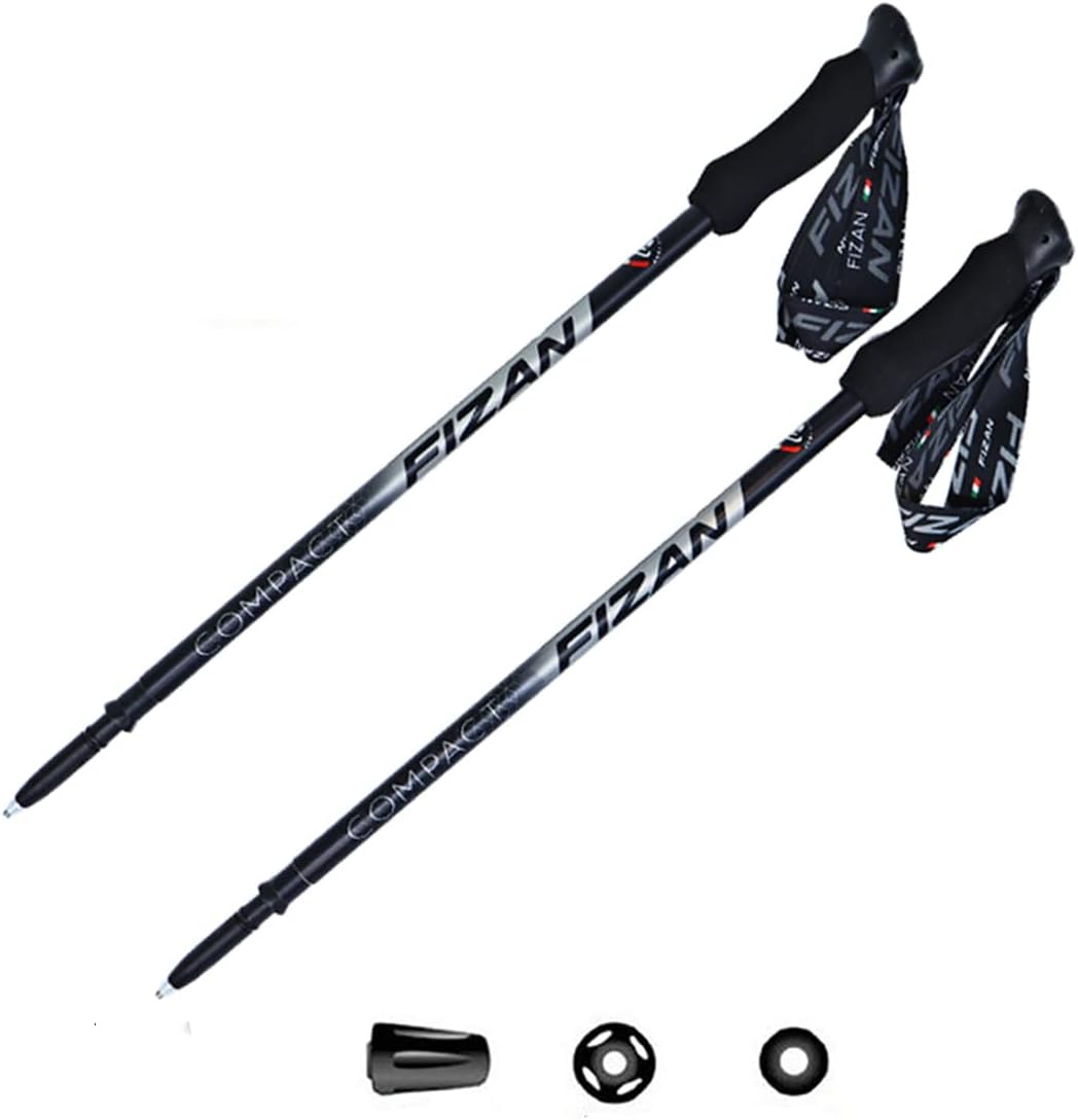 Fizan Compact Unisex Trekking Poles - Adult, Black, One Size
