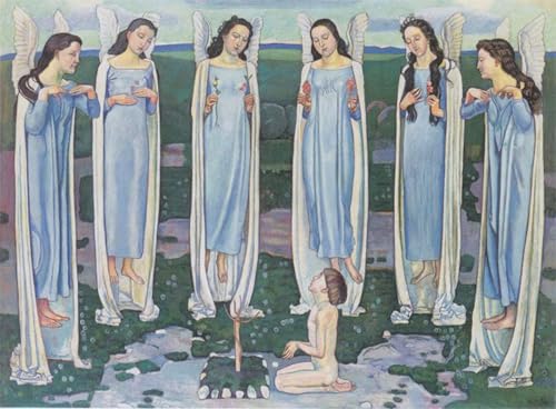 Peinture sur toile Ferdinand Hodler L'élu style nordique 60x90cm de chambre
