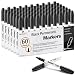 Keebor Basic Advanced Permanent Markers, Fine Point, Black, 60-Pack