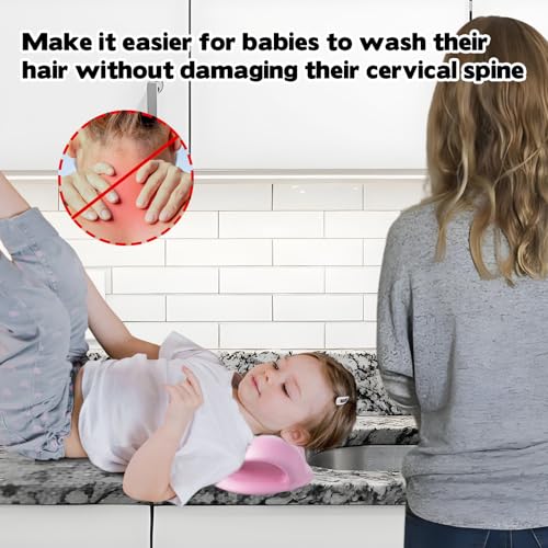 Image of YEXEXINM Hair Washing Station for Kids, Ergonomic Kids Hair Washing Station,Portable Sink Hair Washing Neck Pillow for Wash Time, Hair Wash Basin for Children on SinkBathtub,On Floor
