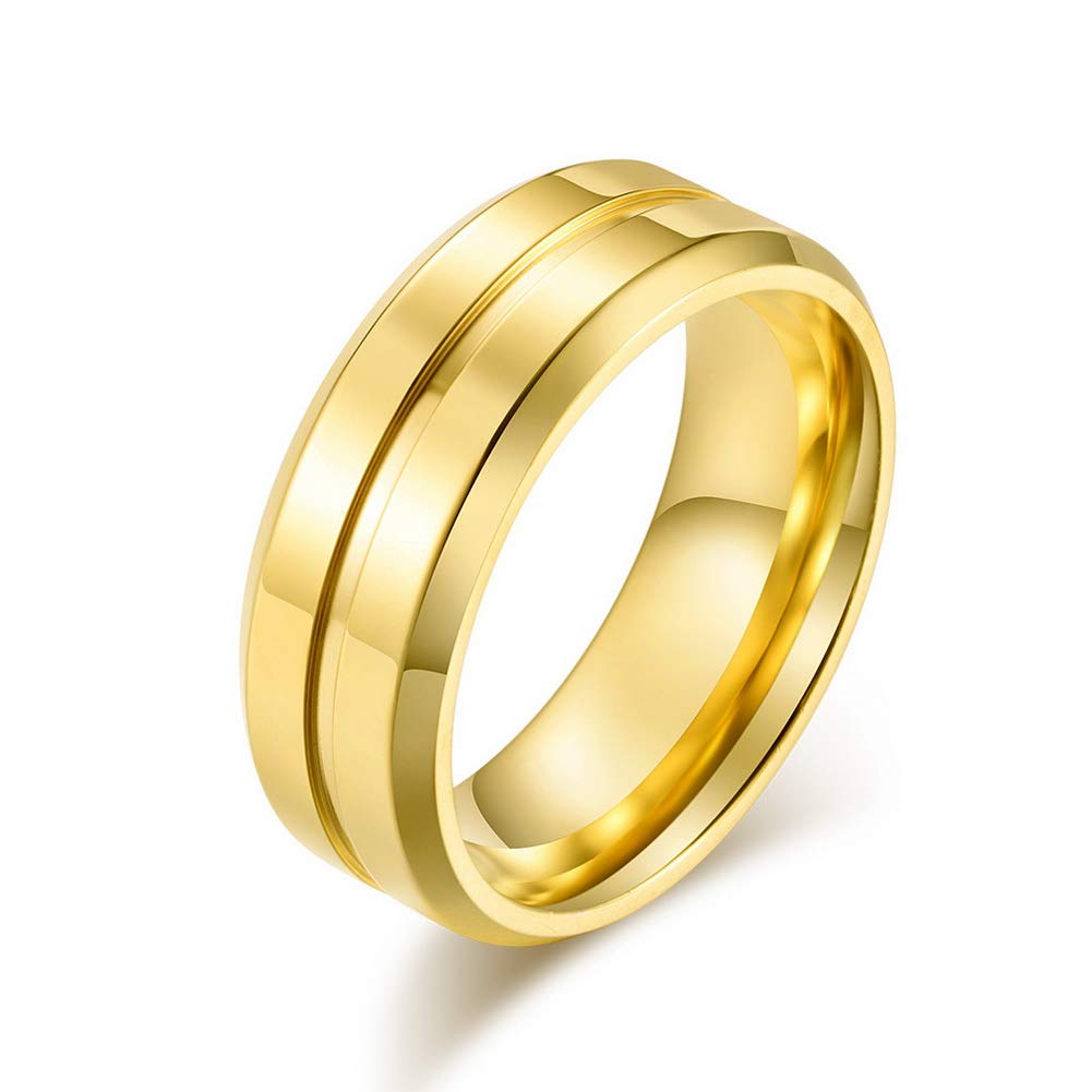 YAZILIND simple titanio acero banda anillo de los hombres anillos del día del padre cumpleaños joyería regalo