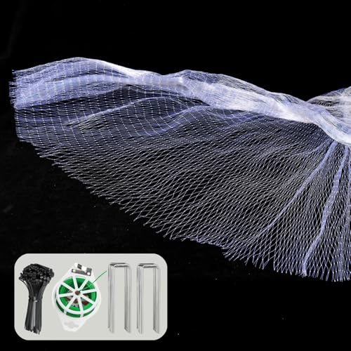 VBWSL 6 x 50 FT Transparent Bird Netting for Garden, 1