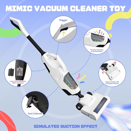 Toy Choi'S F2306 2-In-1 Kids Vacuum That Really Works - Toy Vacuum For Toddlers With Sound Effects, Pretend Play Kids Vacuum Cleaner thumb #2
