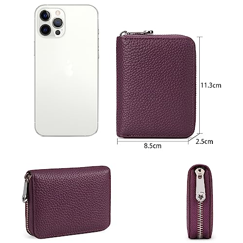 SENDEFN Geldbörse Damen, Portemonnaie mit Reißverschluss und viele Fächer, Geldbeutel Leder, RFID-Schutz Kartenhalter mit vielen Fächern, klein und im Kurzformat Brieftasche Für Frauen – Bild 4