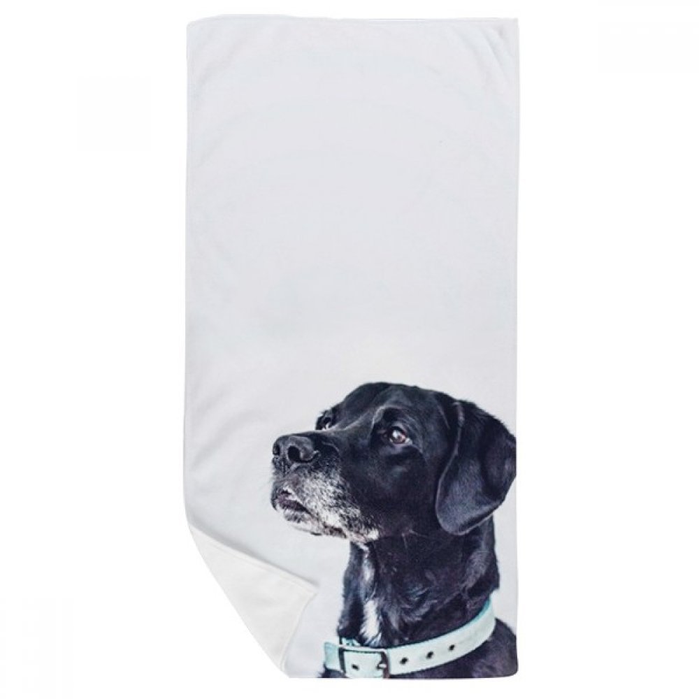 Serviette de bain Chien Blanc douce : fini la peau irritée après la douche