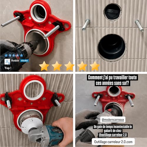 Gabarit WC suspendu Geberit pour réussir vos découpes de carrelage sans erreur