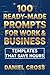 100 Ready-Made Prompts for Work & Business : Templates That Save Hours (English Edition)