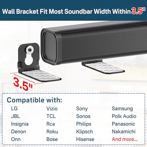 image for notiela Soundbar Mount Shelf for Samsung, Sony, LG, Vizio, Bose, Onn a
