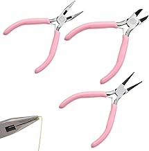 Craft Pliers 3-Piece Set, DIY Accessory Making Tools, Small Lightweight Multi-Functional Handmade Yatko, Fine Work Jewelry Tools, Handmade Beads, Wire Processing, Convenient Compact