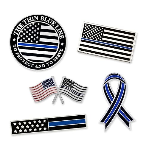 PinMart Thin Blue Line 5-Pin Set image