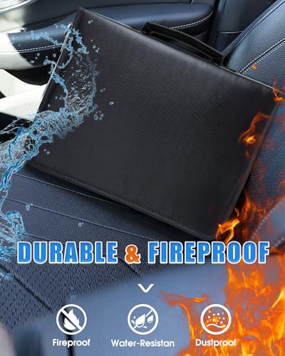 WhelLux Bolsa organizadora de documentos importantes, à prova de fogo, organizador de arquivos sanfo